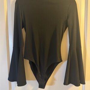 Altar'd State black bodysuit with bell sleeves